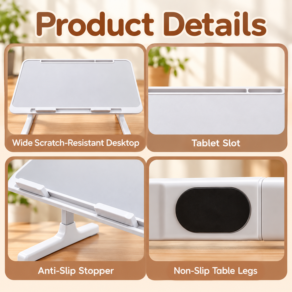 Adjustable Foldable Laptop Bed Desk