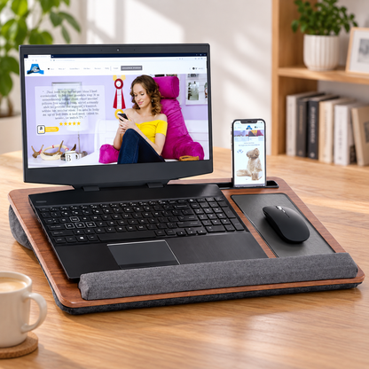 Adjustable Wooden Laptop Bed Desk