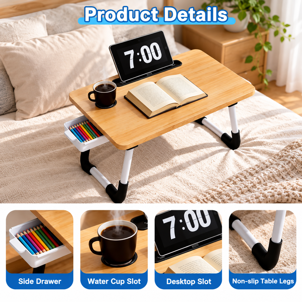 Foldable Laptop Bed Tray Desk