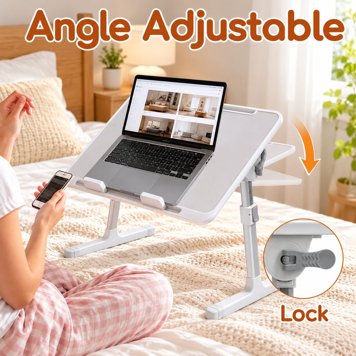 Adjustable Foldable Laptop Bed Desk