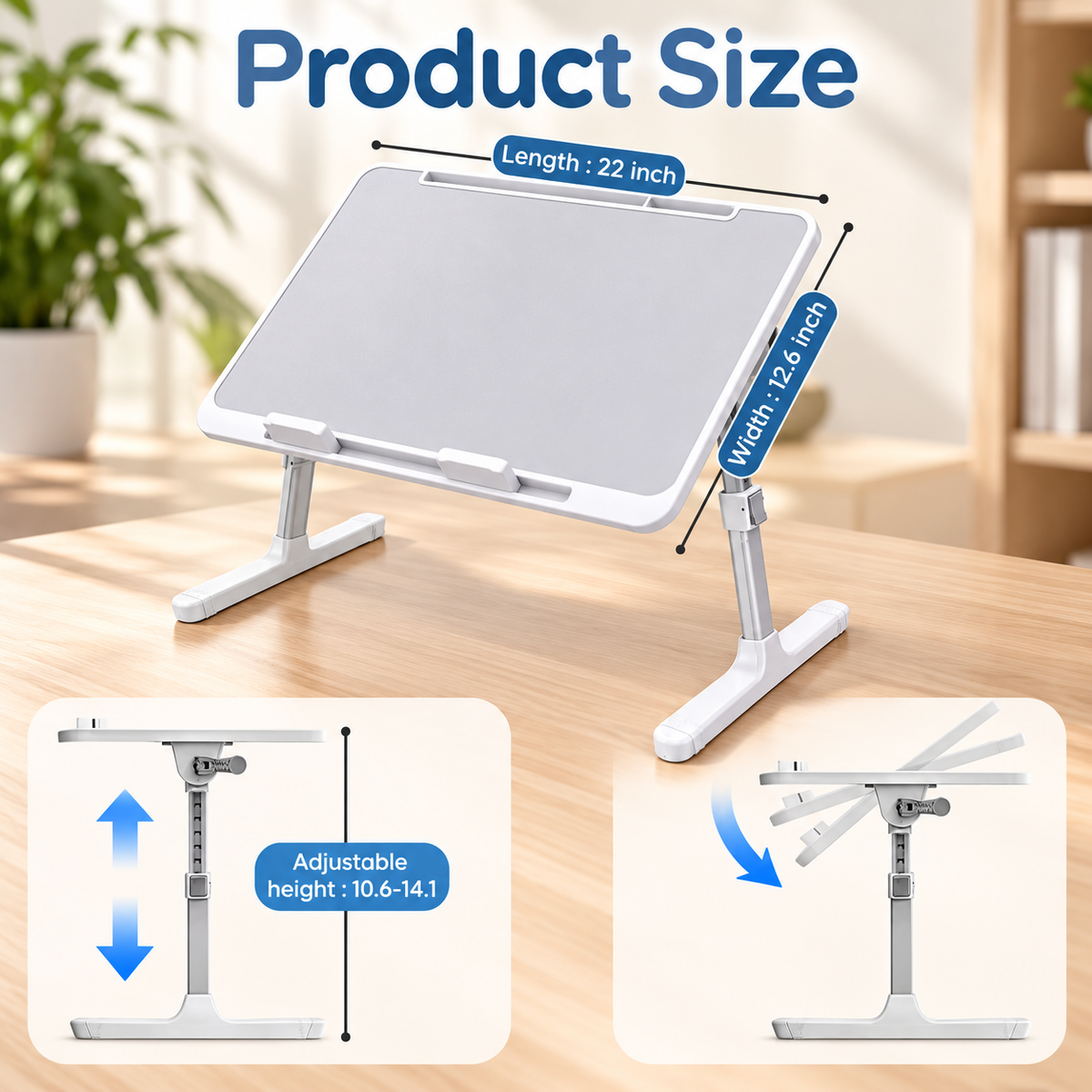 Adjustable Foldable Laptop Bed Desk
