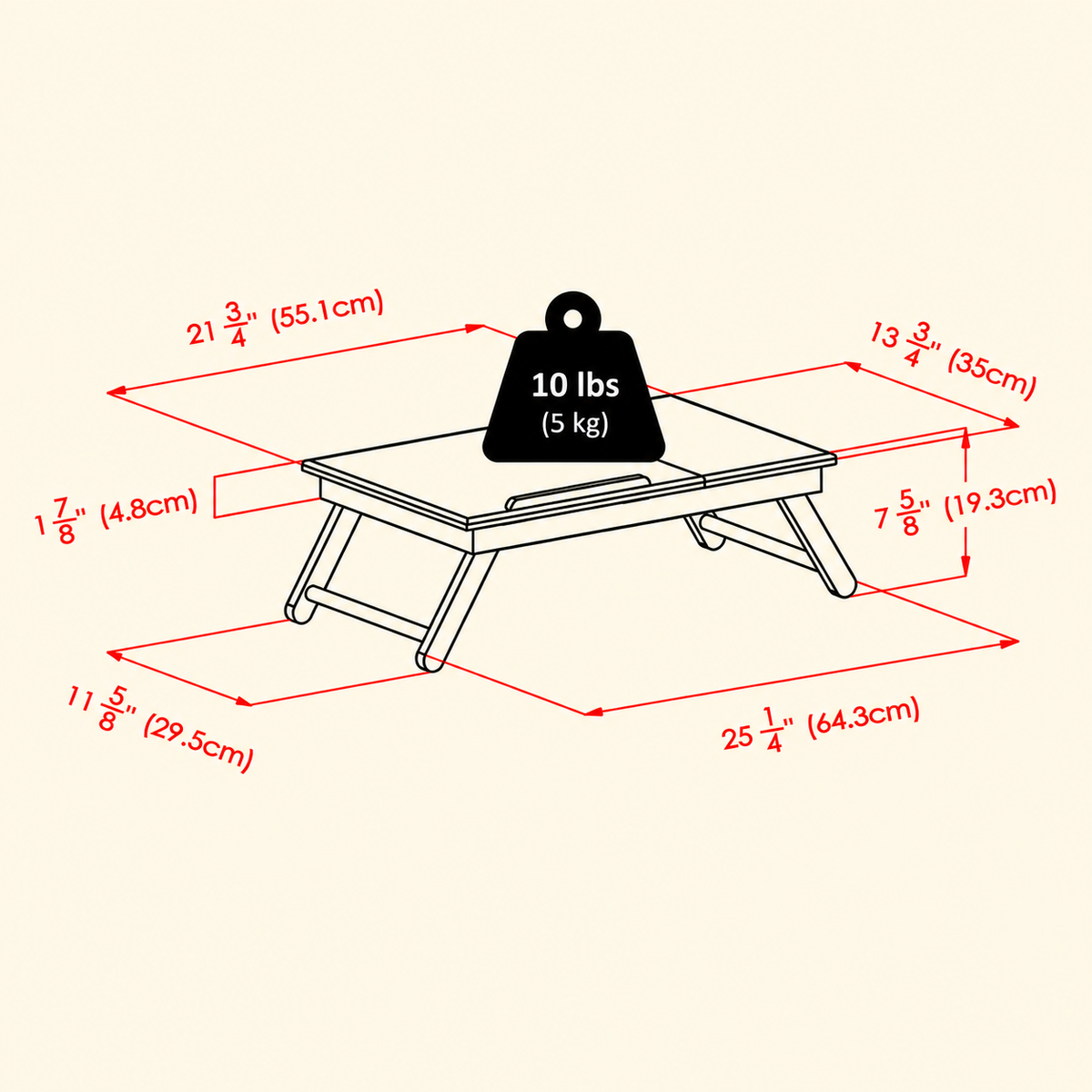 Wooden Tilt Top Lap Desk